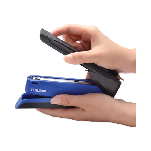 Inpower One-finger 3-in-1 Desktop Stapler With Antimicrobial Protection, 20-sheet Capacity, Blue/black