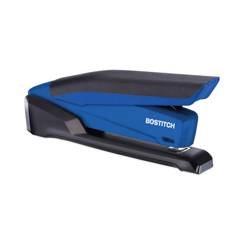 Inpower One-finger 3-in-1 Desktop Stapler With Antimicrobial Protection, 20-sheet Capacity, Blue/black