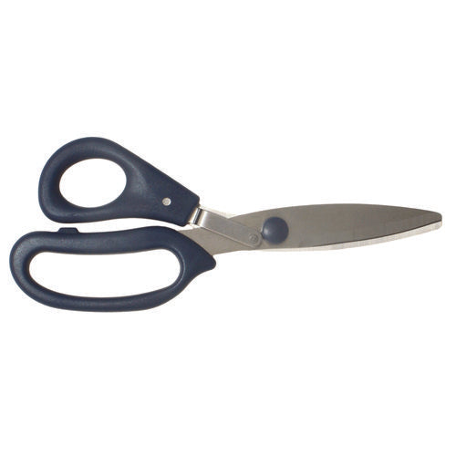 Power Pivot Shears, 8" Long, 3.5" Cut Length, Straight Blue Handle