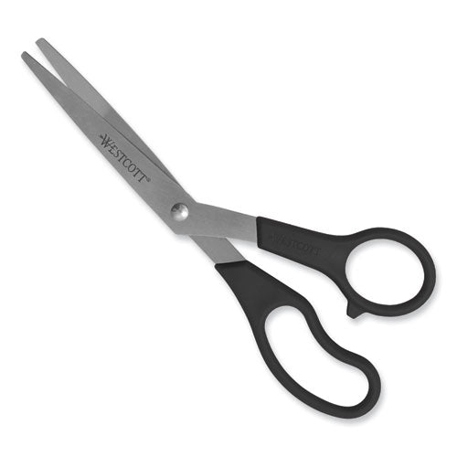 Value Line Stainless Steel Shears Value Pack, 8" Long, 3.5" Cut Length, Crane-style Black Handle, 3/pack