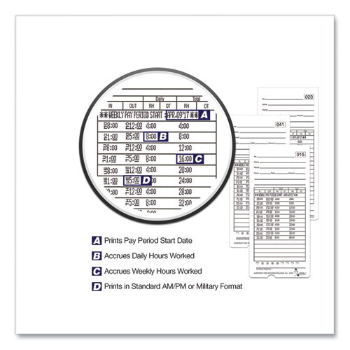 Atr480 Time Clock And Accessories Bundle, Digital Display, White/charcoal