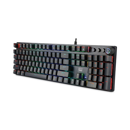 Rgb Programmable Mechanical Gaming Keyboard With Detachable Magnetic Palmrest, 108 Keys, Black