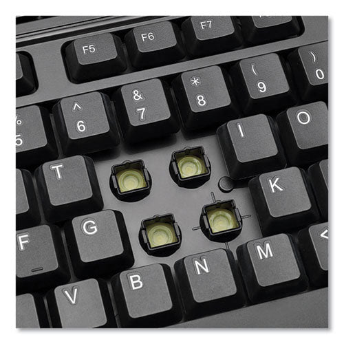 Wkb-1320cb Antimicrobial Wireless Desktop Keyboard And Mouse, 2.4 Ghz Frequency/30 Ft Wireless Range, Black