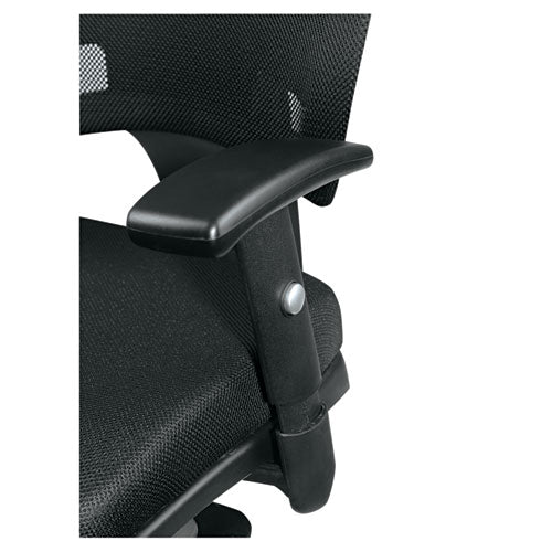 Alera Epoch Series Fabric Mesh Multifunction Chair, Supports Up To 275 Lb, 17.63" To 22.44" Seat Height, Black