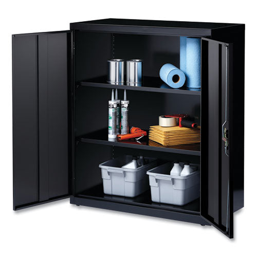 Economy Assembled Storage Cabinets, 3 Shelves, 36" X 18" X 42", Black