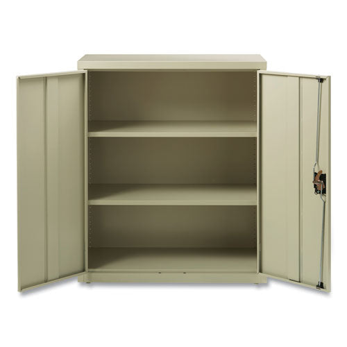 Economy Assembled Storage Cabinets, 3 Shelves, 36" X 18" X 42", Putty