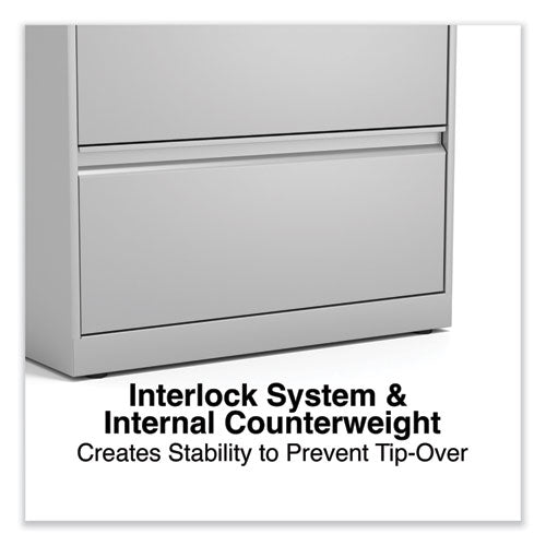 Lateral File, 2 Legal/letter-size File Drawers, Light Gray, 30" X 18.63" X 28"