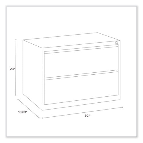 Lateral File, 2 Legal/letter-size File Drawers, Light Gray, 30" X 18.63" X 28"