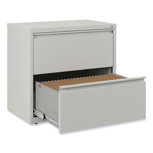 Lateral File, 2 Legal/letter-size File Drawers, Light Gray, 30" X 18.63" X 28"