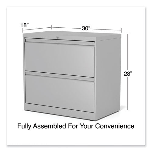 Lateral File, 2 Legal/letter-size File Drawers, Light Gray, 30" X 18.63" X 28"