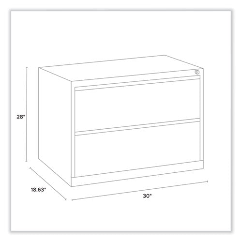 Lateral File, 2 Legal/letter-size File Drawers, Putty, 30" X 18.63" X 28"