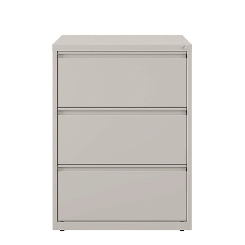 Lateral File, 3 Legal/letter-size File Drawers, Light Gray, 30" X 18.62" X 40.25"