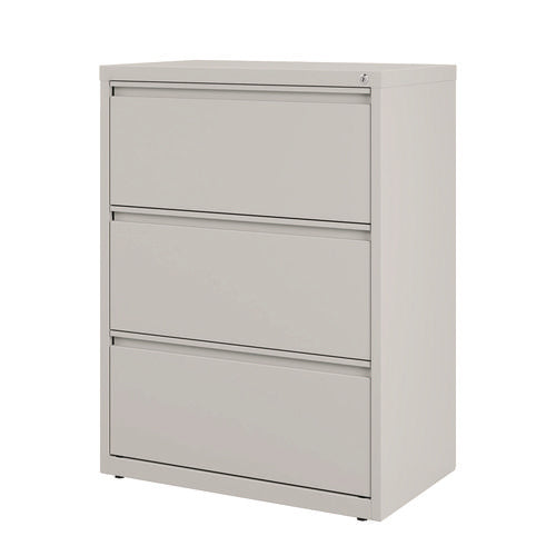 Lateral File, 3 Legal/letter-size File Drawers, Light Gray, 30" X 18.62" X 40.25"