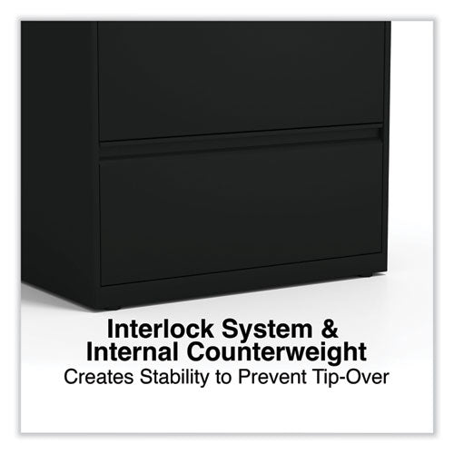 Lateral File, 4 Legal/letter-size File Drawers, Black, 30" X 18.63" X 52.5"