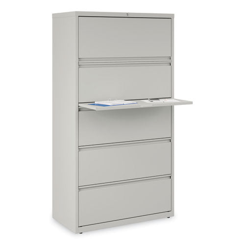 Lateral File, 5 Legal/letter/a4/a5-size File Drawers, Light Gray, 36" X 18.63" X 67.63"