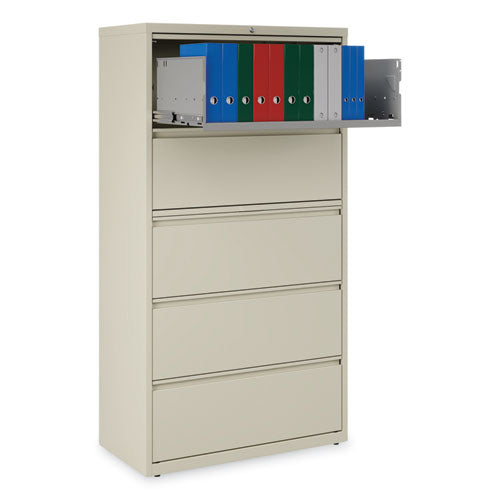 Lateral File, 5 Legal/letter/a4/a5-size File Drawers, Putty, 36" X 18.63" X 67.63"