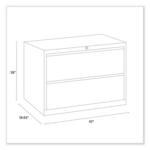 Lateral File, 2 Legal/letter-size File Drawers, Charcoal, 42" X 18.63" X 28"