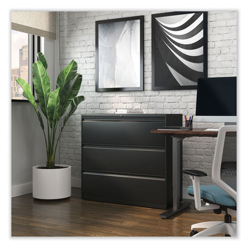 Lateral File, 3 Legal/letter/a4/a5-size File Drawers, Black, 42" X 18.63" X 40.25"