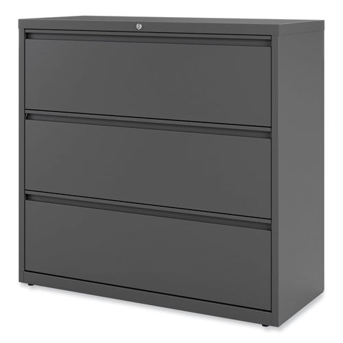 Lateral File, 3 Legal/letter/a4/a5-size File Drawers, Charcoal, 42" X 18.63" X 40.25"