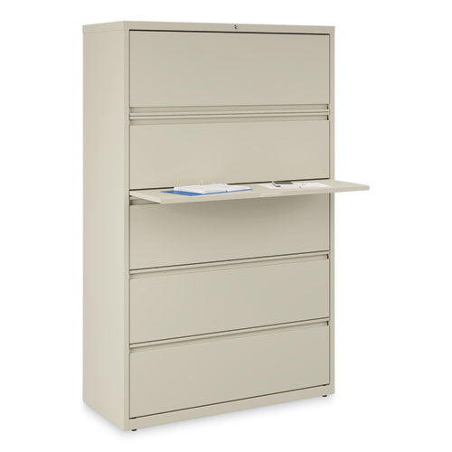 Lateral File, 5 Legal/letter/a4/a5-size File Drawers, Putty, 42" X 18.63" X 67.63"