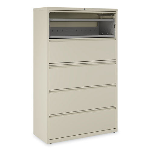 Lateral File, 5 Legal/letter/a4/a5-size File Drawers, Putty, 42" X 18.63" X 67.63"