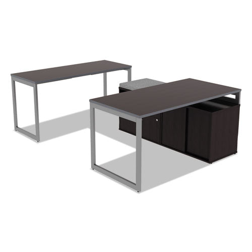 Alera Open Office Desk Series Adjustable O-leg Desk Base, 47.25 To 70.78w X 23.63d X 28.5h, Silver