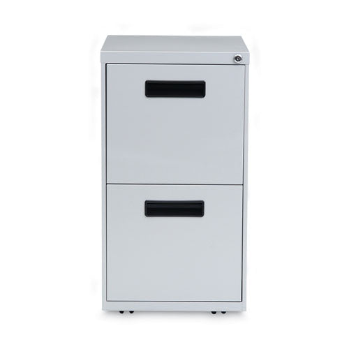 File Pedestal, Left Or Right, 2 Legal/letter-size File Drawers, Light Gray, 14.96" X 19.29" X 27.75"