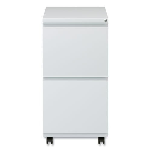 File Pedestal With Full-length Pull, Left Or Right, 2 Legal/letter-size File Drawers, Light Gray, 14.96" X 19.29" X 27.75"