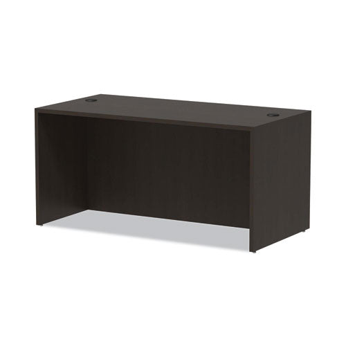 Alera Valencia Series Straight Front Desk Shell, 59.13" X 29.5" X 29.63", Espresso