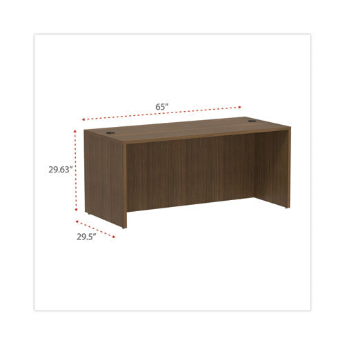 Alera Valencia Series Straight Front Desk Shell, 65" X 29.5" X 29.63", Modern Walnut