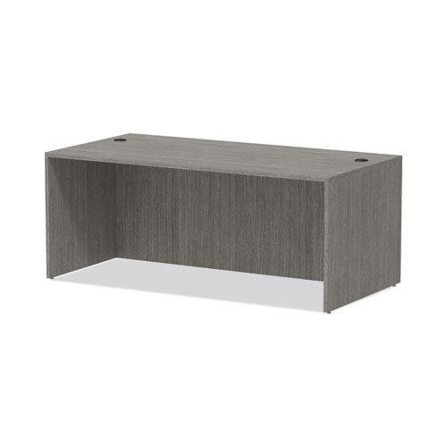 Alera Valencia Series Straight Front Desk Shell, 71" X 35.5" X 29.63", Gray