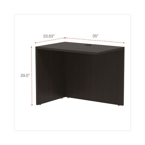 Alera Valencia Series Reversible Return/bridge Shell, 35w X 23.63d X 29.5h, Espresso