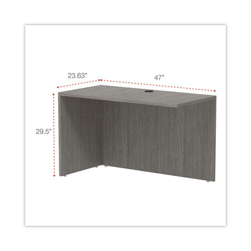 Alera Valencia Series Reversible Return/bridge Shell, 47.25w X 23.63d X 29.5h, Gray