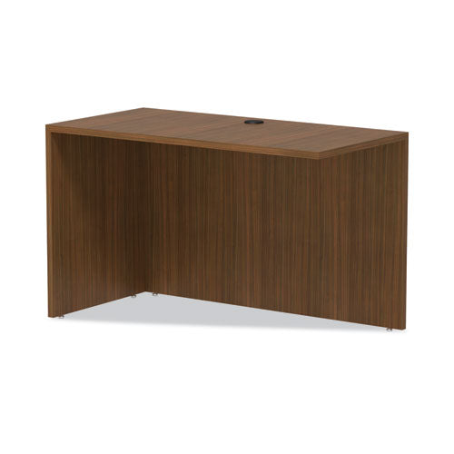 Alera Valencia Series Reversible Return/bridge Shell, 47.25w X 23.63d X 29.5h, Modern Walnut