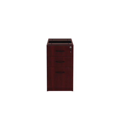 Alera Valencia Series Full Pedestal File, Left/right, 3-drawers: Box/box/file, Legal/letter, Mahogany, 15.63" X 20.5" X 28.5"