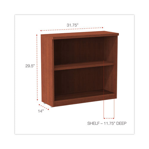 Alera Valencia Series Bookcase, Two-shelf, 31.75w X 14d X 29.5h, Med Cherry