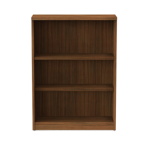 Alera Valencia Series Bookcase, Three-shelf, 31.75w X 14d X 39.38h, Modern Walnut