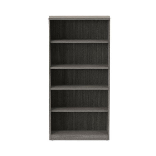 Alera Valencia Series Bookcase, Five-shelf, 31.75w X 14d X 64.75h, Gray