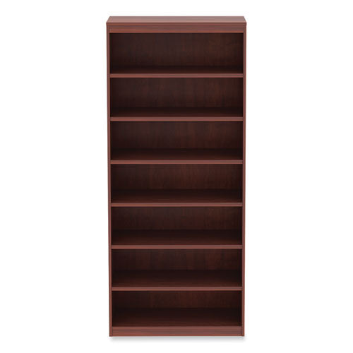 Alera Valencia Series Square Corner Bookcase, Seven-shelf, 35.63w X 11.81d X 83.86h, Cherry