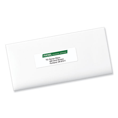 Labels, Laser Printers, 1.33 X 4, White, 14/sheet, 100 Sheets/box