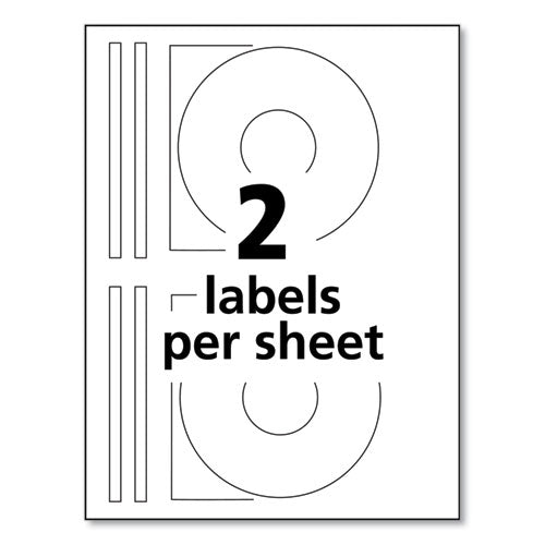 Laser Cd Labels, Matte White, 100/pack