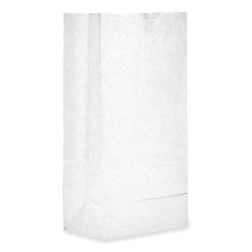 Grocery Paper Bags, #8 Size, 6" X 3.88" X 12.5", White, 500/bundle