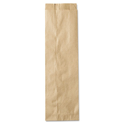 Liquor-takeout Quart-sized Paper Bags, 4.25" X 2.5" X 16", Natural, 500/bundle