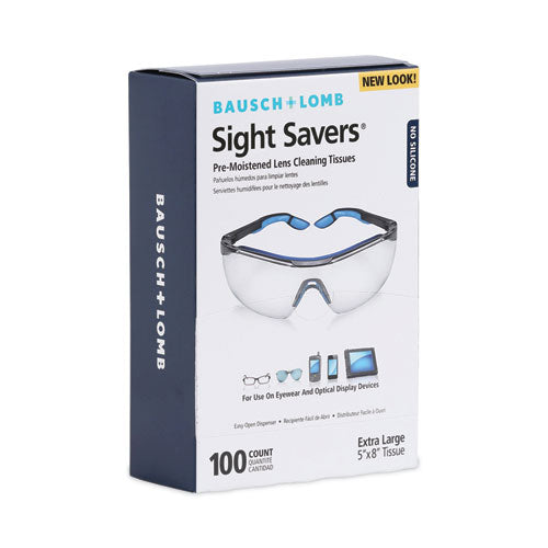 Sight Savers Premoistened Lens Cleaning Tissues, 8 X 5, 100/box