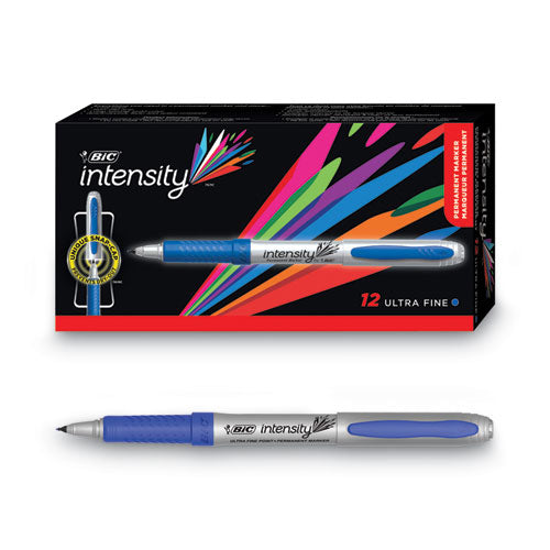 Intensity Ultra Fine Tip Permanent Marker, Extra-fine Needle Tip, Deep Sea Blue, Dozen