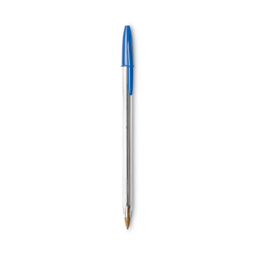 Cristal Xtra Smooth Ballpoint Pen, Stick, Medium 1 Mm, Blue Ink, Clear Barrel, Dozen