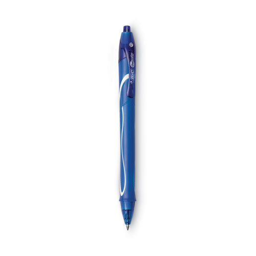 Gel-ocity Quick Dry Gel Pen, Retractable, Medium 0.7 Mm, Blue Ink, Blue Barrel, Dozen