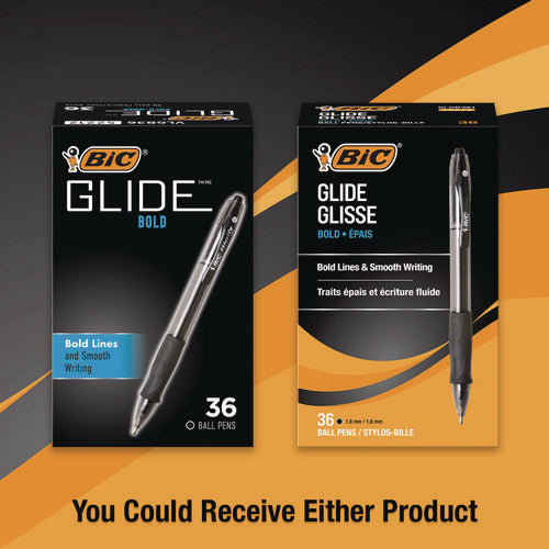 Glide Bold Ballpoint Pen Value Pack, Retractable, Bold 1.6 Mm, Black Ink, Smoke Barrel, 36/pack