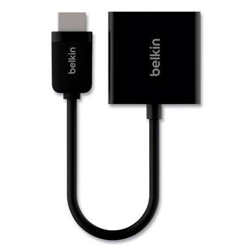 Hdmi To Vga + 3.5mm Audio Adapter, 5", Black