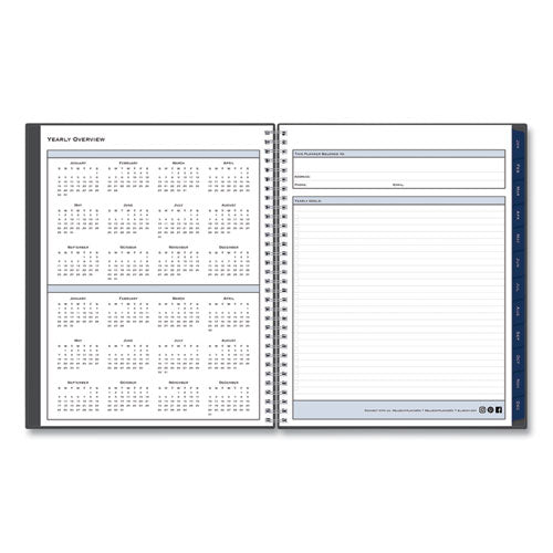 Passages Weekly/monthly Planner, 11 X 8.5, Charcoal Cover, 12-month (jan To Dec): 2025